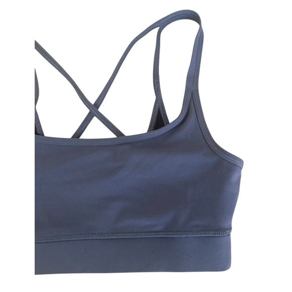VUORI Mind Set Strappy Sports Bra Stone Blue Color Light Support Size XS MINT! - Picture 4 of 9